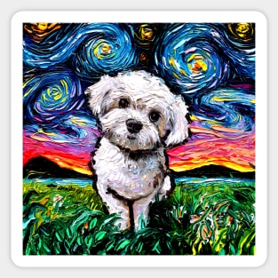 Maltipoo Night Sticker